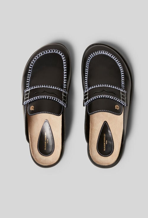 Claudie Mules Cuir Lisse Pour Femme