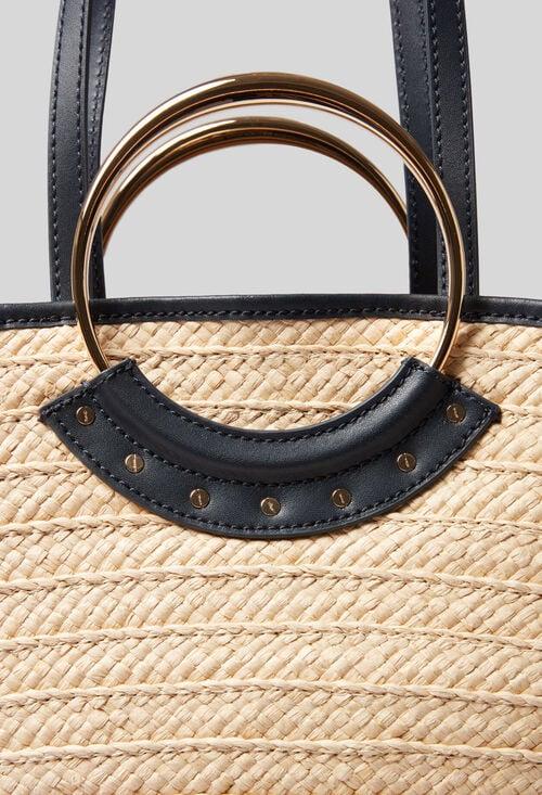 Claudie Panier Raphia Tressé à Anses Pour Femme