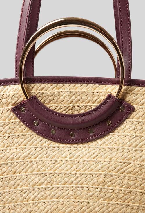 Claudie Panier Raphia Tressé à Anses Pour Femme