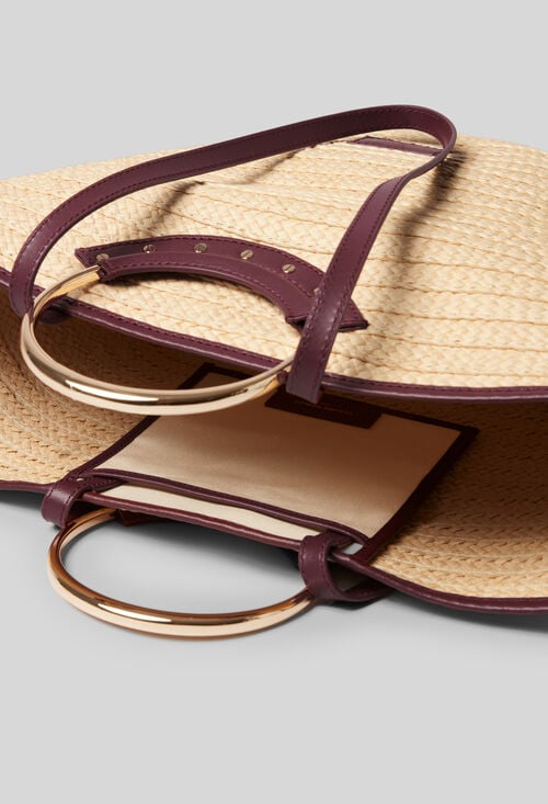 Claudie Panier Raphia Tressé à Anses Pour Femme