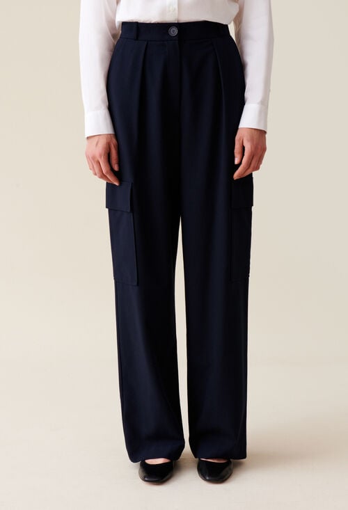 claudie Pantalon cargo marine pour femme