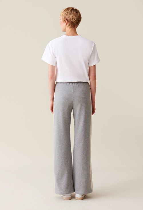 Claudie Pantalon Confort Contrasté Gris Pour Femme