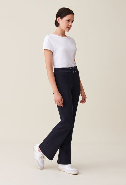 Claudie Pantalon Confort Marine Pour Femme