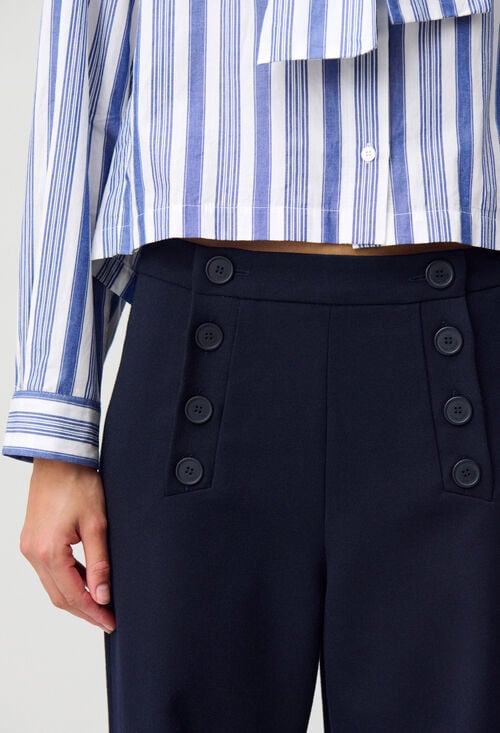 Claudie Pantalon Droit à Pont Pour Femme