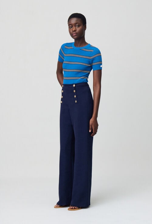 Claudie Pantalon Droit à Pont Pour Femme