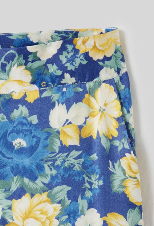 Claudie Pantalon Droit Large à Fleurs Pour Femme