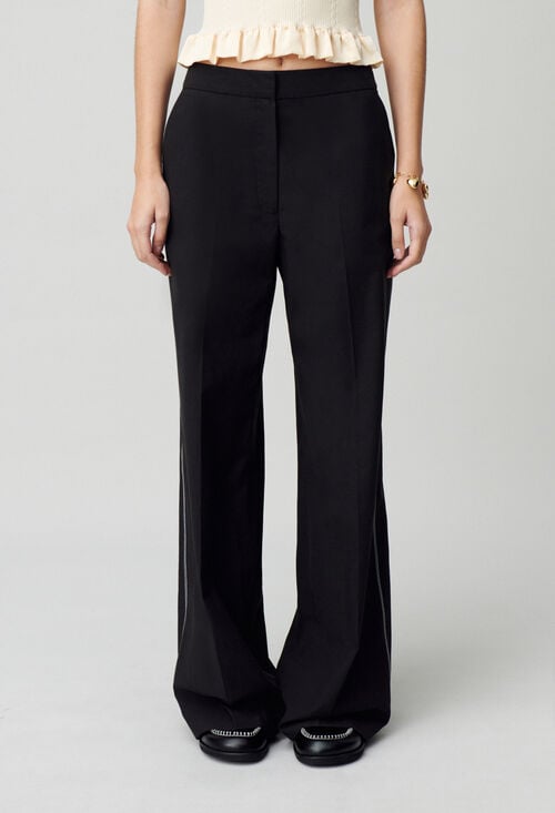 Claudie Pantalon Droit Large Pour Femme