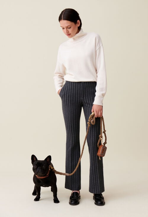Claudie Pantalon Flare à Rayures Pour Femme