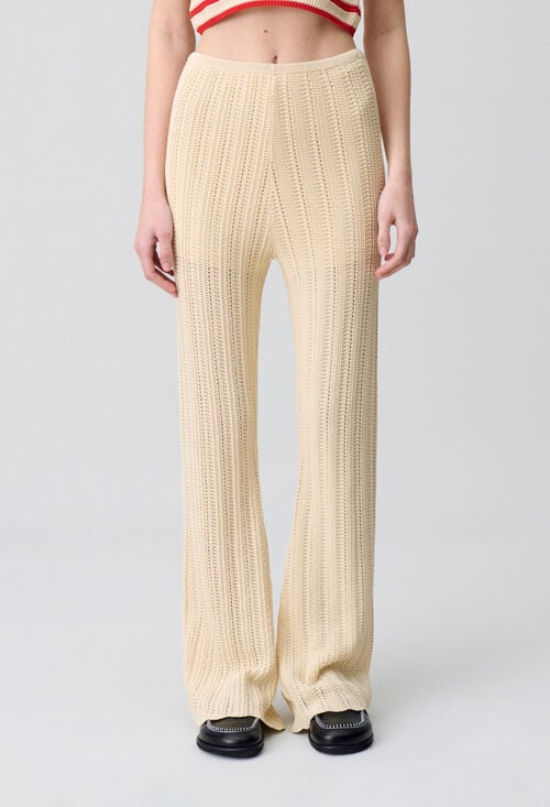 Claudie Pantalon Fluide Crochet Pour Femme