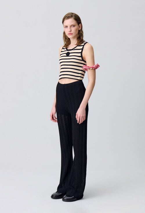 claudie Pantalon fluide crochet pour femme