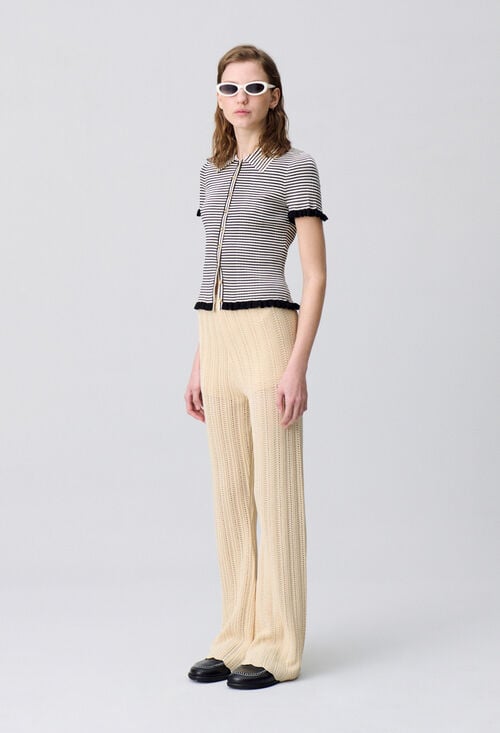 claudie Pantalon fluide crochet pour femme