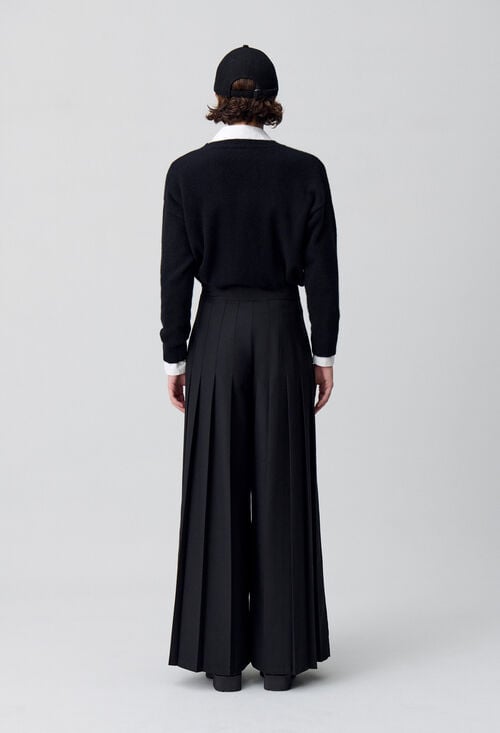 Claudie Pantalon Large à Plis Pour Femme