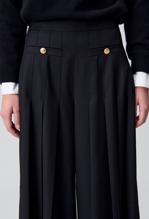 Claudie Pantalon Large à Plis Pour Femme