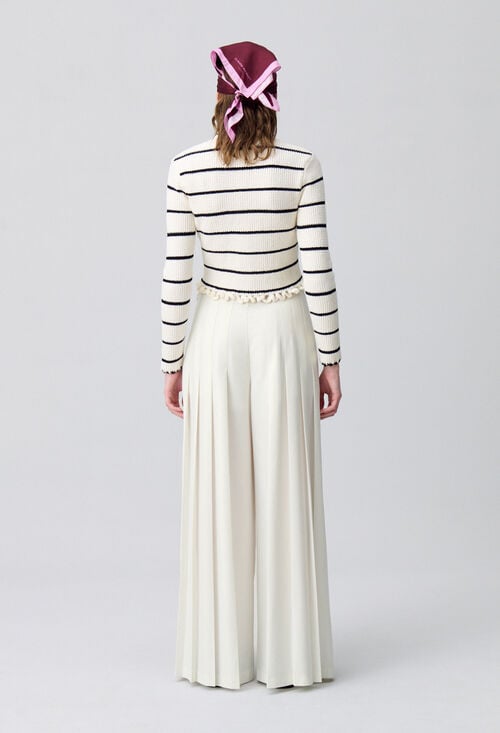 Claudie Pantalon Large à Plis Pour Femme