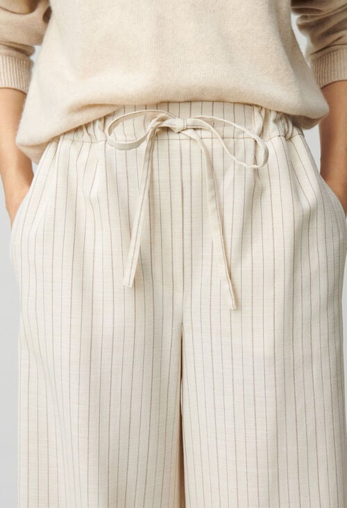 Claudie Pantalon Large à Rayures Pour Femme