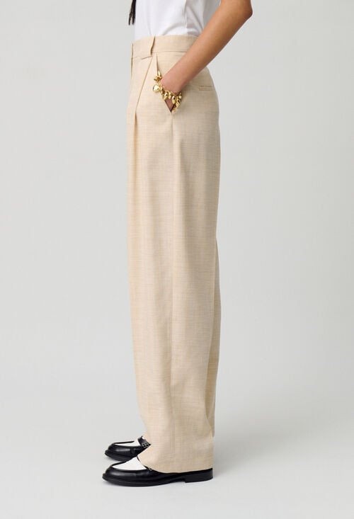 Claudie Pantalon Large Taille Haute Pour Femme