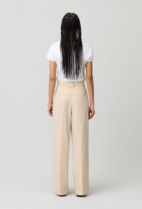 Claudie Pantalon Large Taille Haute Pour Femme