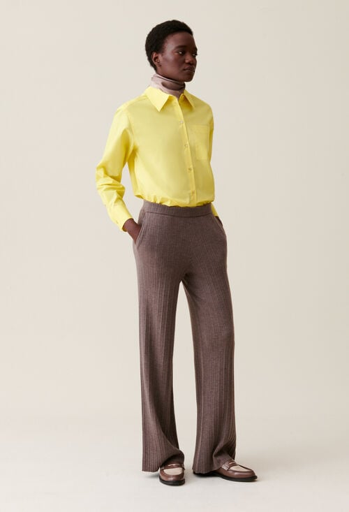 Claudie Pantalon Maille évasé Pour Femme