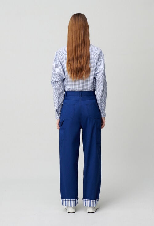 Claudie Pantalon Ourlets à Rayures Pour Femme