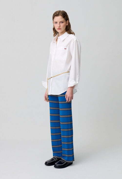 claudie Pantalon slim fine maille pour femme