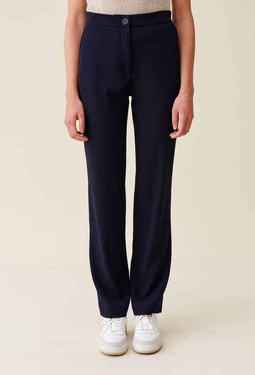 claudie Pantalon tailleur bleu marine pour femme
