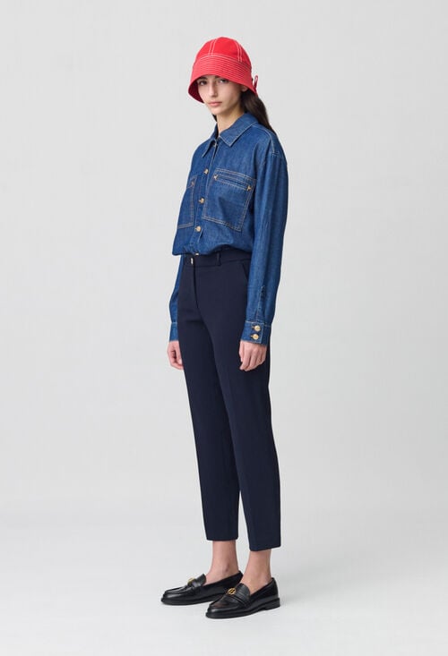 Claudie Pantalon Tailleur Cigarette Pour Femme