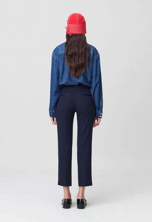 Claudie Pantalon Tailleur Cigarette Pour Femme