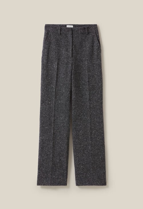 Claudie Pantalon Tailleur Laine Gris Pour Femme