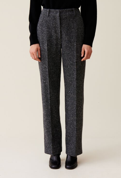 claudie Pantalon tailleur laine gris pour femme