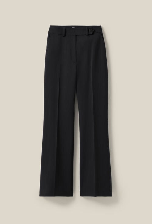 Claudie Pantalon Tailleur Laine Marine Pour Femme