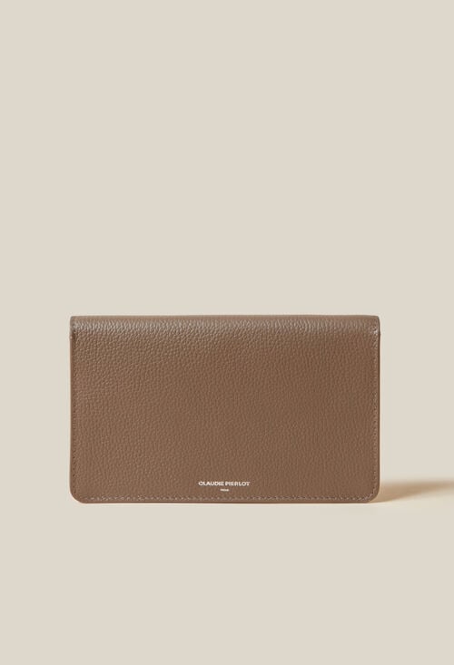 Claudie Pochette Large Cuir Grainé Pour Femme