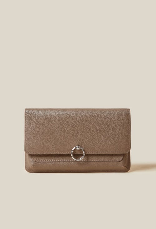 Claudie Pochette Large Cuir Grainé Pour Femme