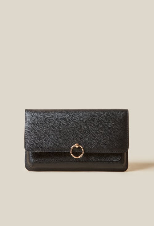 Claudie Pochette Large Cuir Grainé Pour Femme