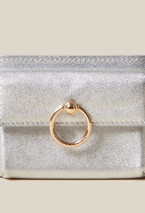 Claudie Porte-carte Anouck Cuir Argenté Pour Femme