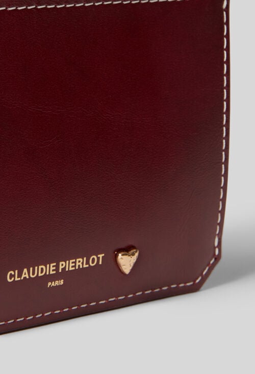 Claudie Porte Carte Cuir Coeur Doré Pour Femme