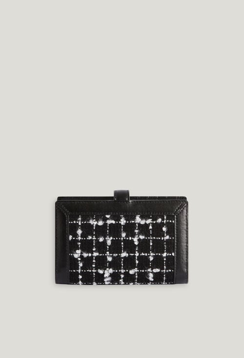 Claudie Porte-monnaie Tweed Noir Pour Femme