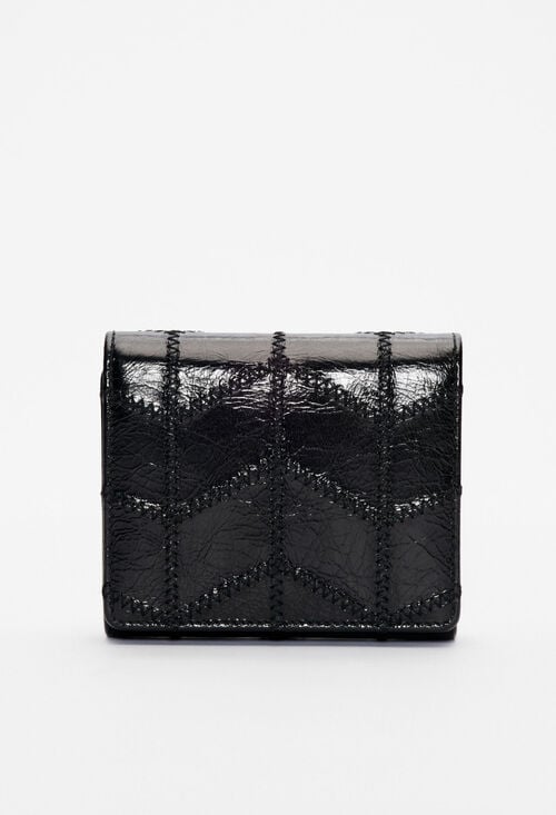 Claudie Portefeuille Cuir Verni Pour Femme