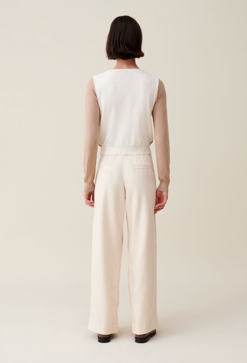 Claudie Pull Court Rabat Ton Sur Ton Pour Femme