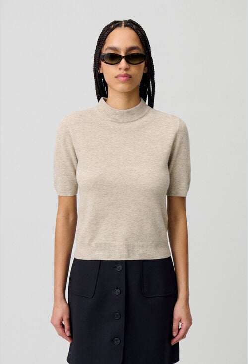Claudie Pull Laine Col Montant Pour Femme