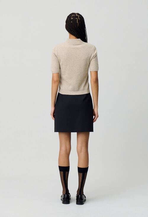 Claudie Pull Laine Col Montant Pour Femme