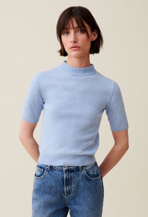 Claudie Pull Laine Col Montant Pour Femme