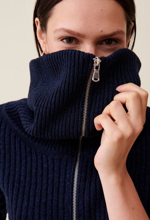 Claudie Pull Maille Col Camionneur Pour Femme