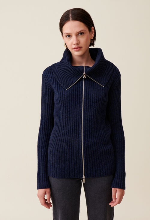 Claudie Pull Maille Col Camionneur Pour Femme