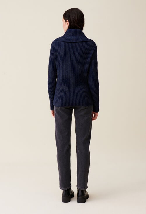 Claudie Pull Maille Col Camionneur Pour Femme