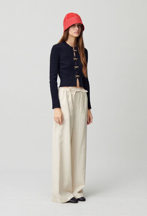 claudie Pull maille fine noeuds pour femme