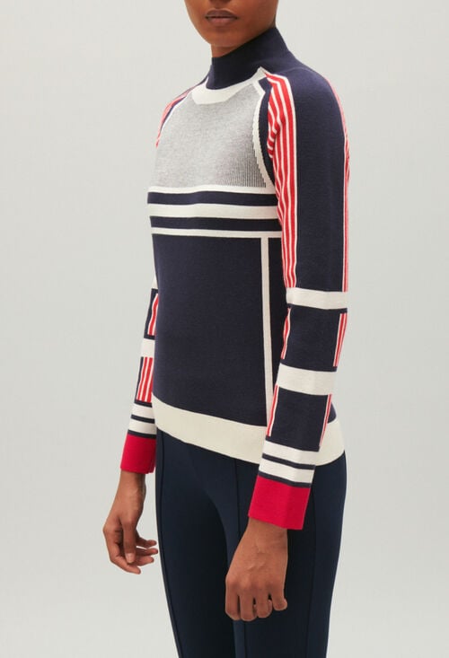 Claudie Pull Maille Jacquard Pour Femme