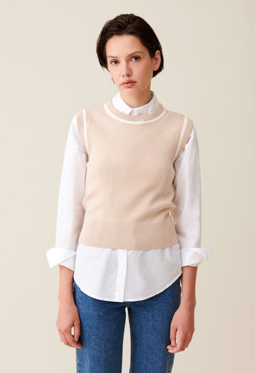 Claudie Pull Maille Rayures Pour Femme