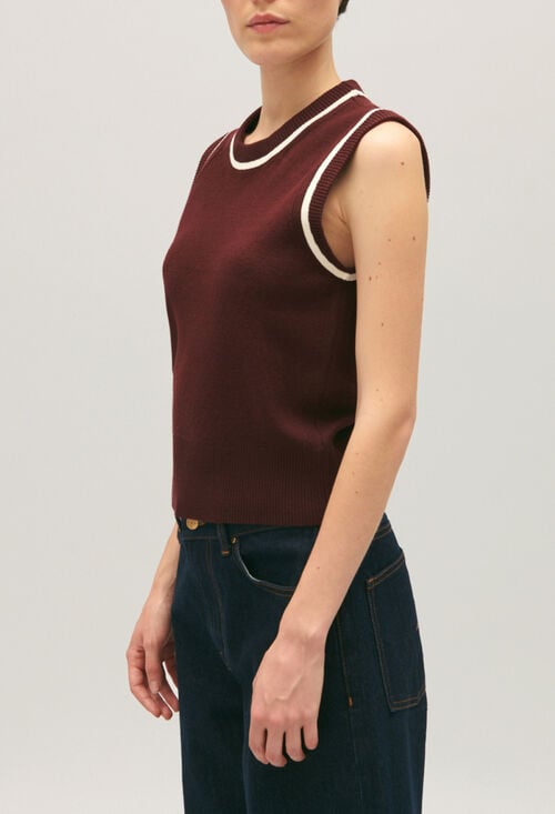 Claudie Pull Maille Rayures Pour Femme