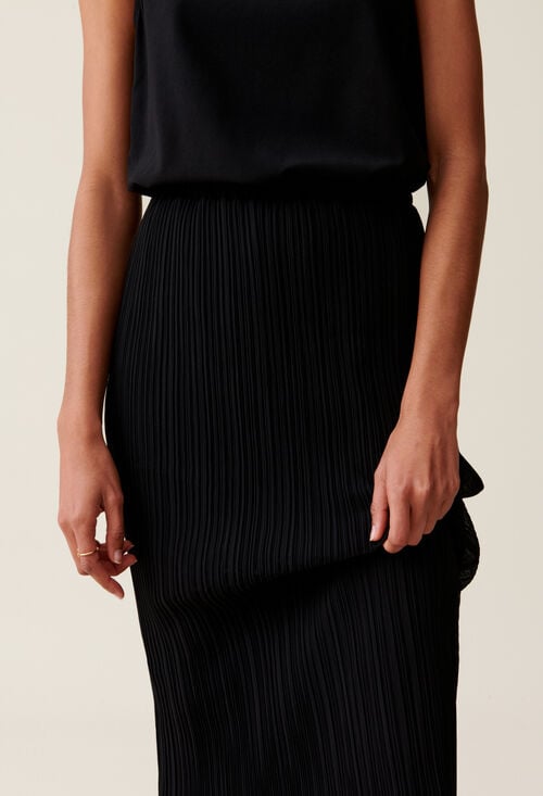 claudie Robe 7/8ème col rond élastiquée pour femme