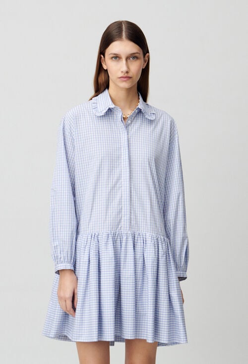Claudie Robe Babydoll à Carreaux Pour Femme